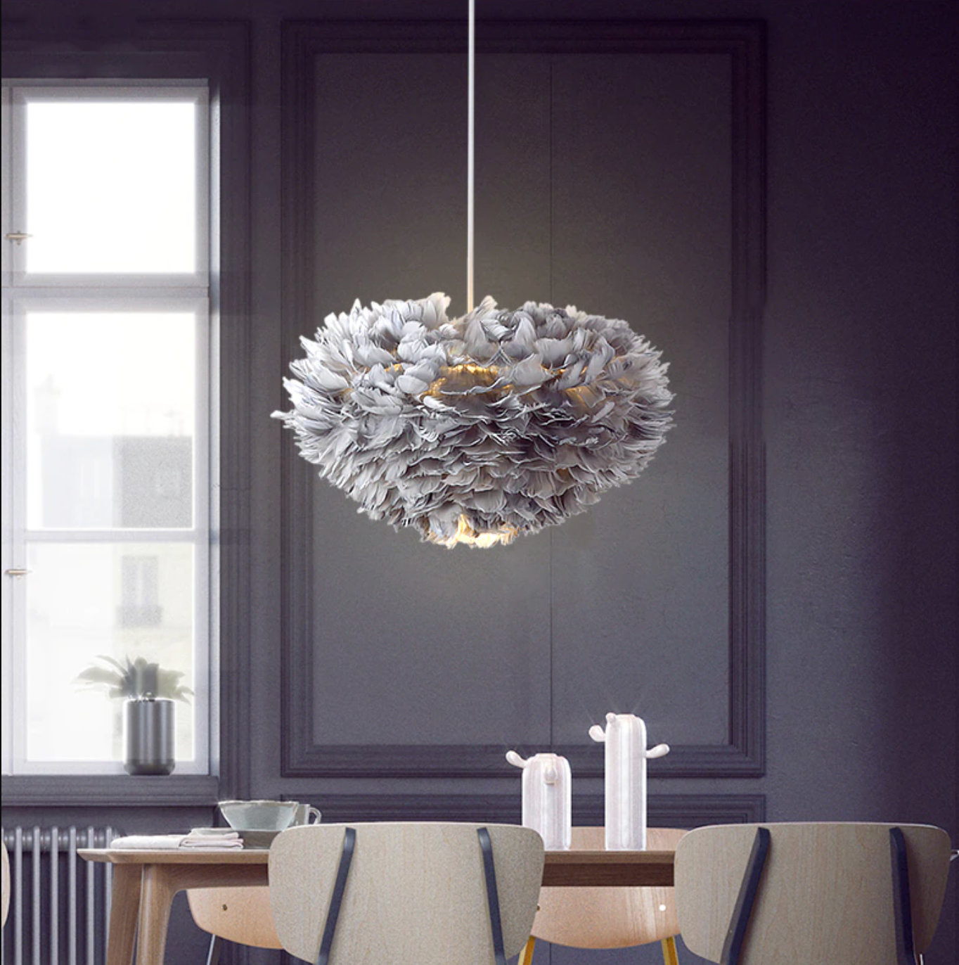 Feather Cloud Hängelampe Gänsefedern – Luftige Eleganz Für Ihr Zuhause 3