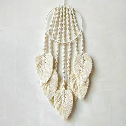 Feather Dreams Makramee-Wandbehang – Stilvolle Handgefertigte Bohème-Dekoration 0