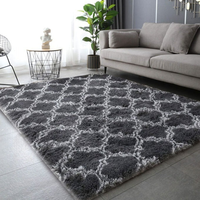 Flauschiger Shaggy-Teppich Graphit – Gemütlicher Stil für Jedes Wohnzimmer 0