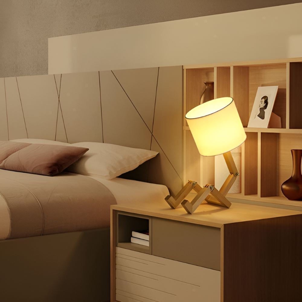 Flexible Holzlampe Roboterdesign – Individuelle Lichtgestaltung Für Jedes Zimmer 1