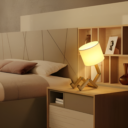 Flexible Holzlampe Roboterdesign – Individuelle Lichtgestaltung Für Jedes Zimmer 1