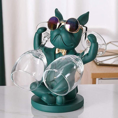 Französische Bulldogge Weinglashalter – Charmante Elegante Tischdekoration 5