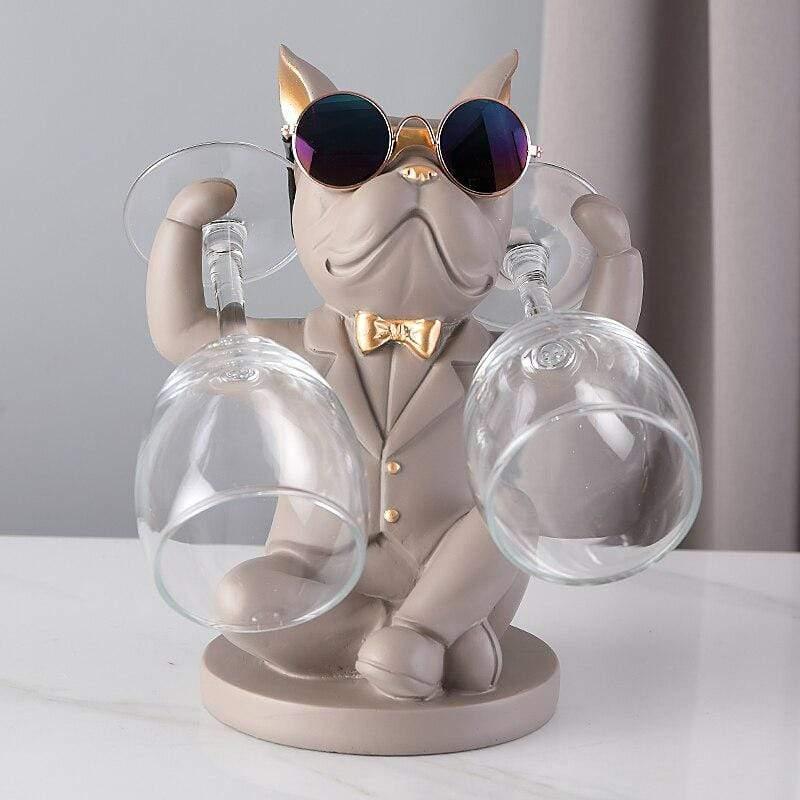 Französische Bulldogge Weinglashalter – Charmante Elegante Tischdekoration 6