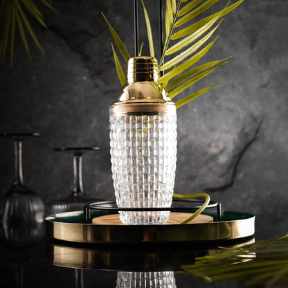Gatsby Cocktailshaker Aus Glas Und Edelstahl – Stilvolles Mixen Für Elegante Abende 1