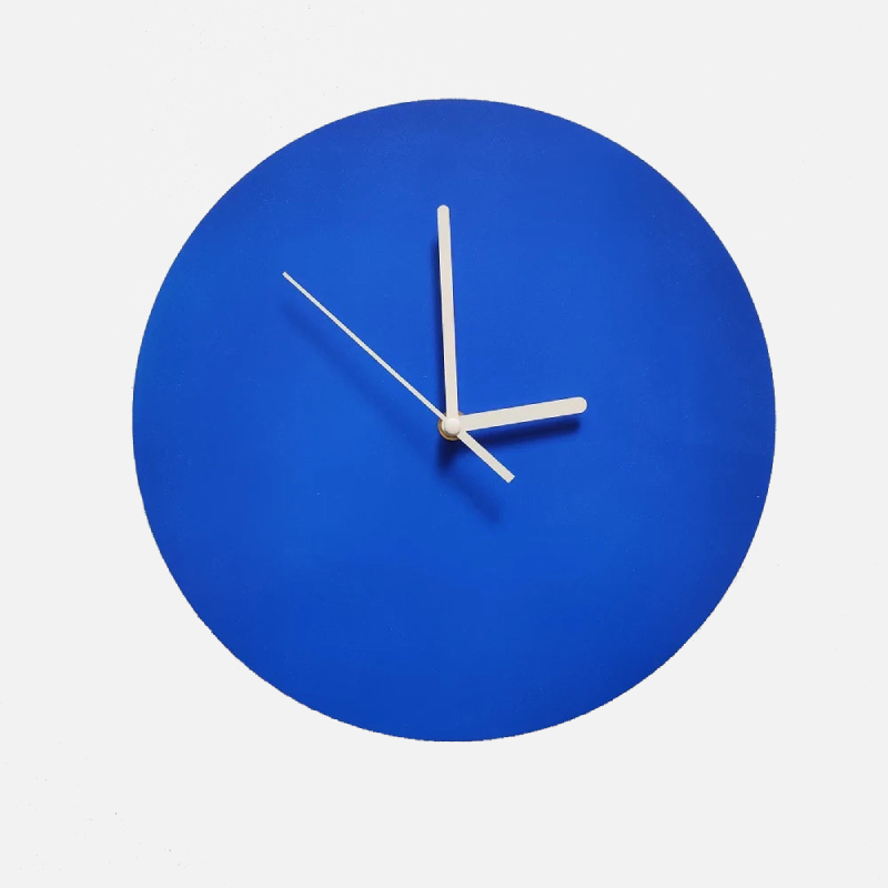 Geometrische Wanduhr Holz Blau – Stilvolles Design für Ihr Zuhause 0