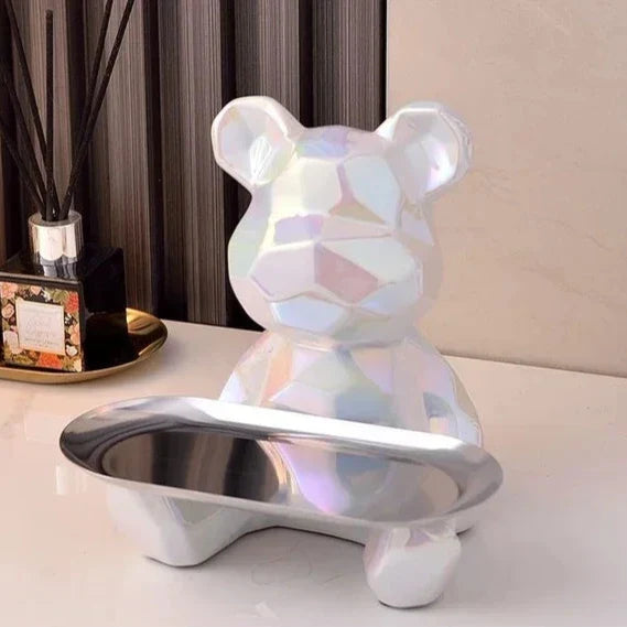 Geometrisches Bärenskulptur-Tablett – Elegante Vielseitigkeit für Ihr Zuhause 6
