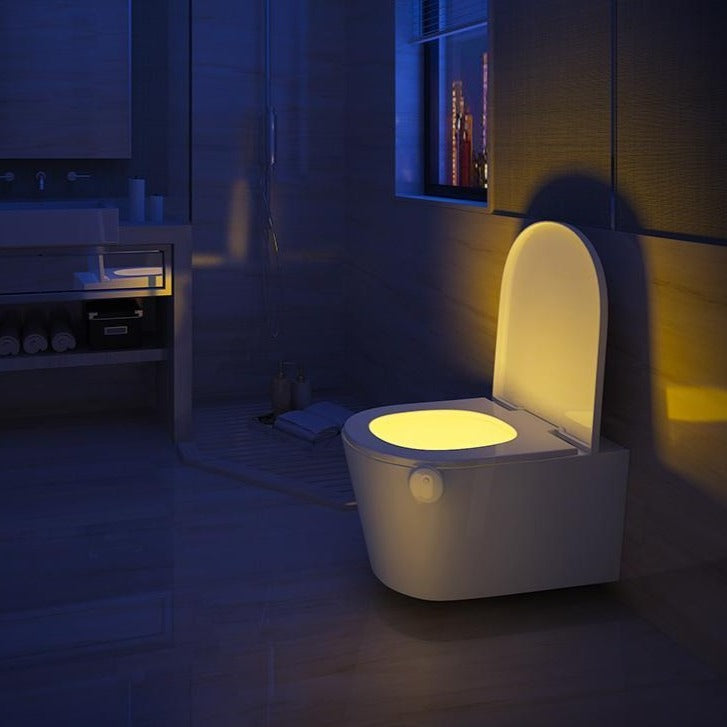 GlowBowl Toiletten-Nachtlicht – Bewegungsaktivierte LED-Beleuchtung Für Sicheres Nachtbesuchen 0