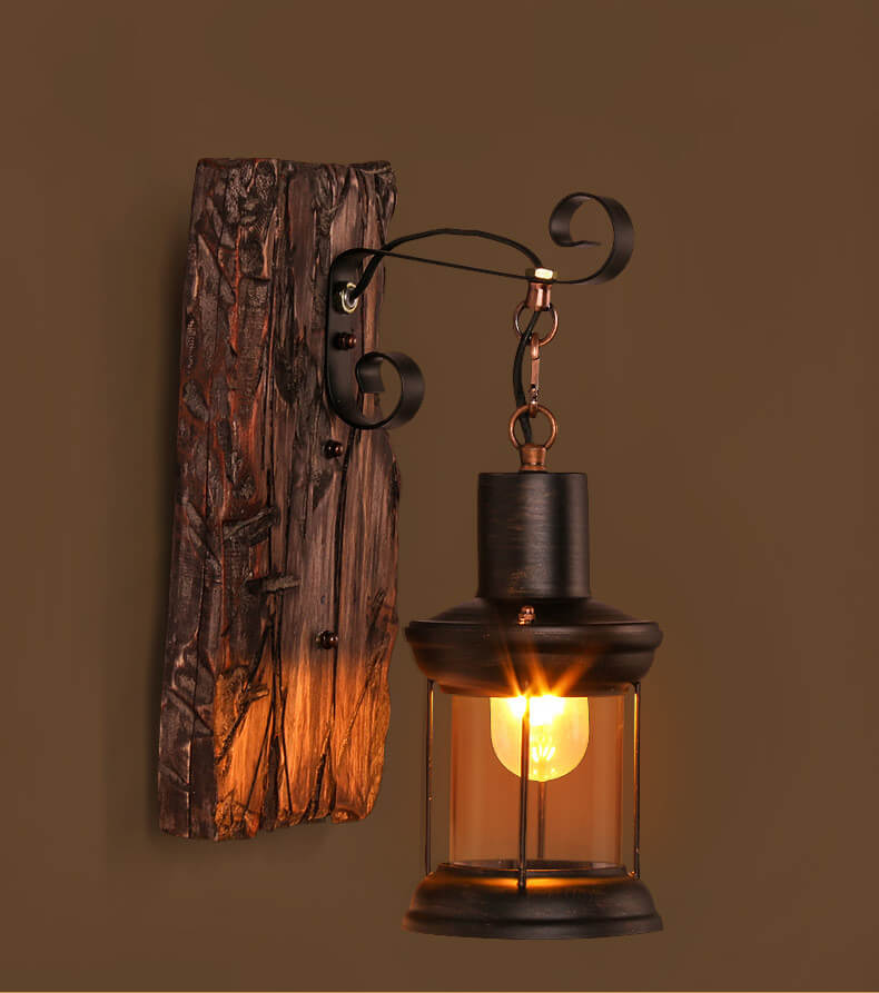 GlowCraft Zylinder-Wandleuchte Holz & Glas – Stilvolles Ambiente für Ihr Zuhause 1
