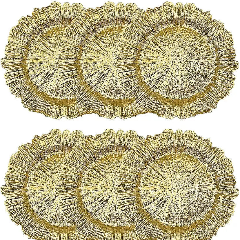 Goldene Platzplatte 6 Stück – Elegante Akzente Für Festliche Anlässe 0