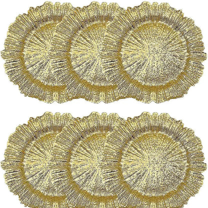 Goldene Platzplatte 6 Stück – Elegante Akzente Für Festliche Anlässe 0