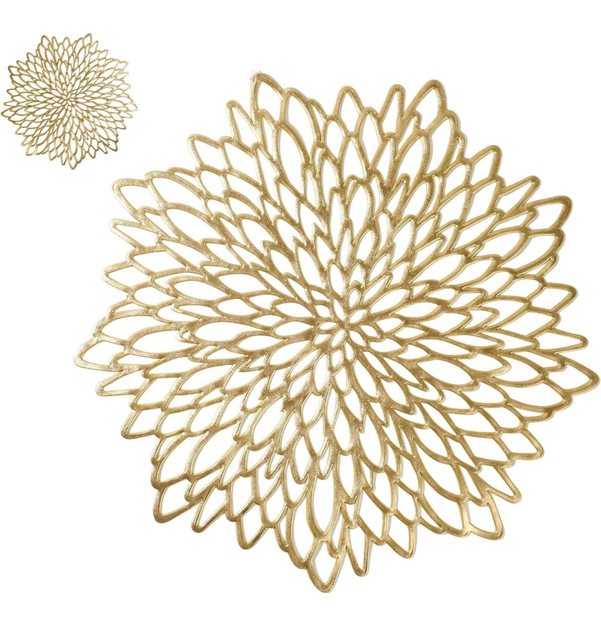 **Goldene Tischsets Mit Untersetzern – Elegante Festliche Atmosphäre** 1