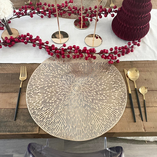 Goldene Tischsets Set Mit 2 – Eleganter Glanz Für Festliche Anlässe 0