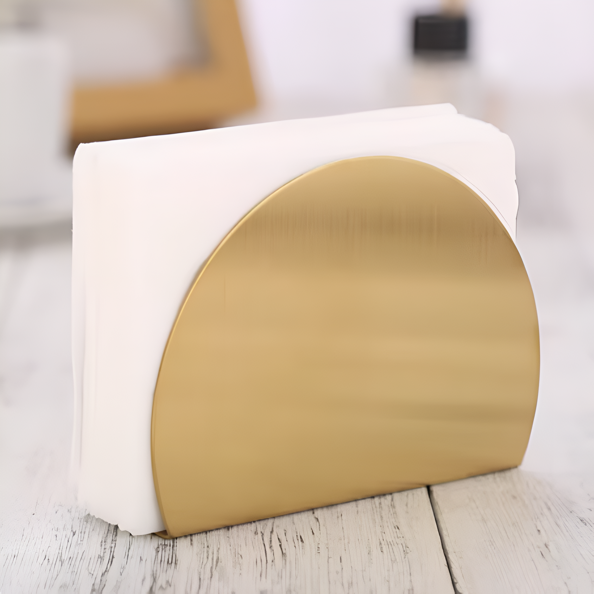 Goldmetallischer Serviettenhalter – Elegante Tischdekoration für Jeden Anlass 0