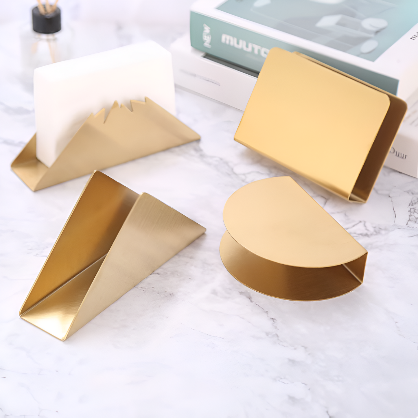Goldmetallischer Serviettenhalter – Elegante Tischdekoration für Jeden Anlass 1