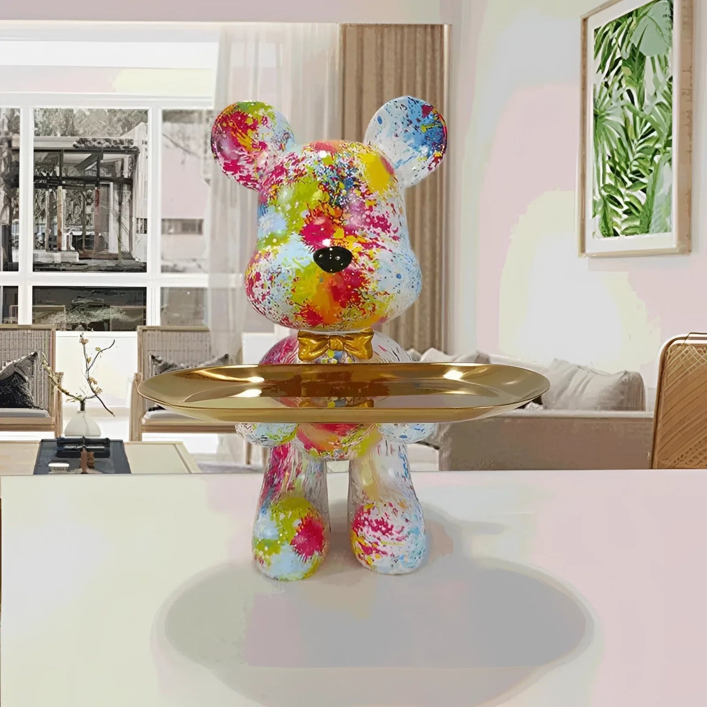 Graffiti-Bär Tischskulptur – Urbaner Charme Für Ihr Zuhause 3