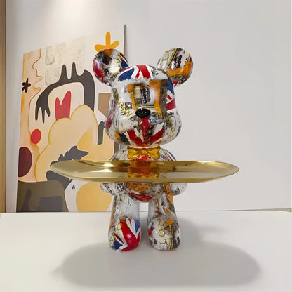 Graffiti-Bär Tischskulptur – Urbaner Charme Für Ihr Zuhause 5