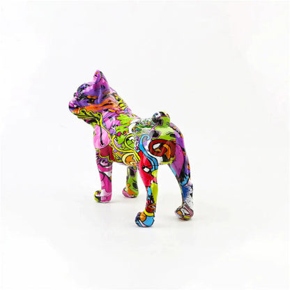 Graffiti Statue Französische Bulldogge – Urbaner Kunst Akzent Für Ihr Zuhause 4