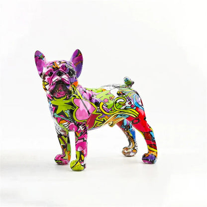 Graffiti Statue Französische Bulldogge – Urbaner Kunst Akzent Für Ihr Zuhause 8
