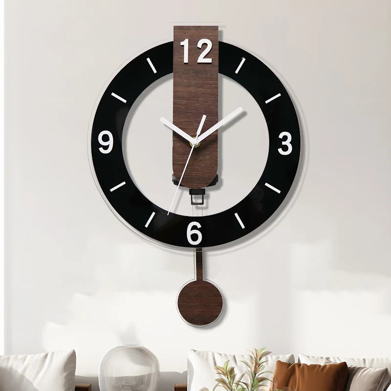 Große Retro-Schwungwanduhr Aus Holz – Stilvolles Design Für Ihr Zuhause 2