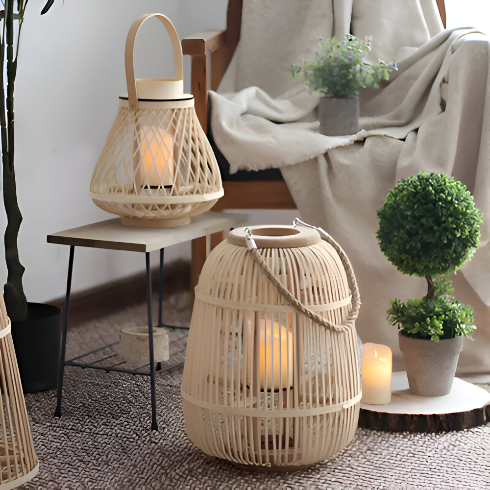 Handgefertigte Rattanlaterne – Gemütliches Licht für Ihren Garten 3