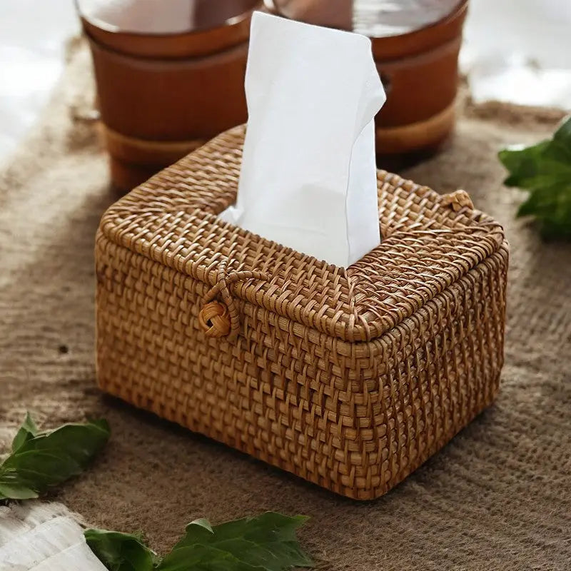 Handgewebte Taschentuchbox Sequoia – Natürliche Eleganz Für Ihr Zuhause 1