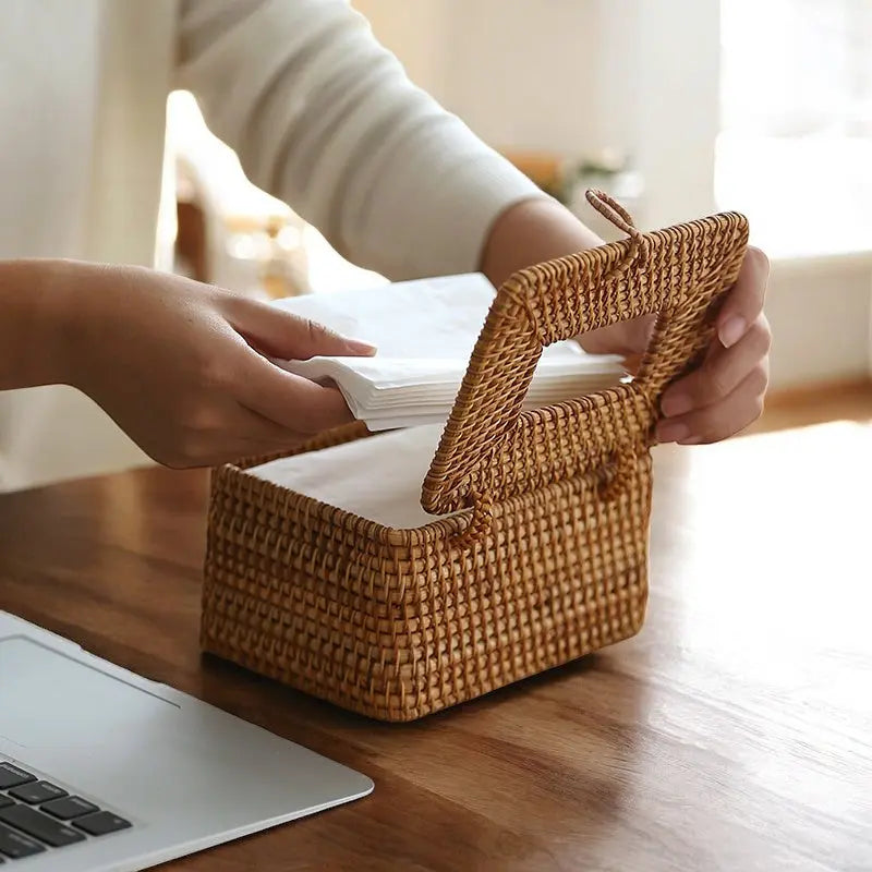Handgewebte Taschentuchbox Sequoia – Natürliche Eleganz Für Ihr Zuhause 2
