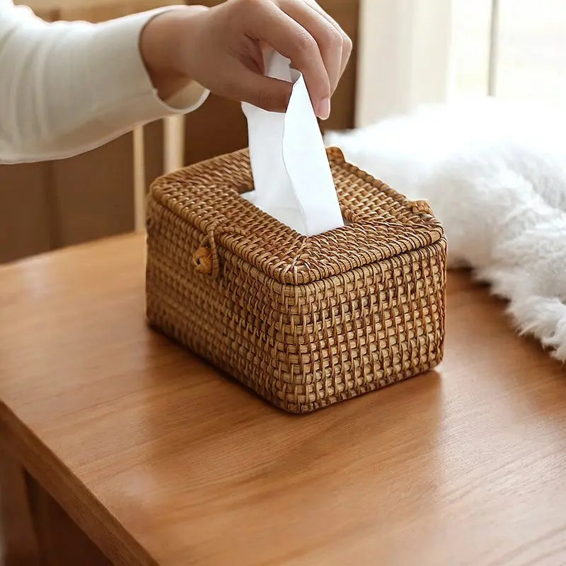 Handgewebte Taschentuchbox Sequoia – Natürliche Eleganz Für Ihr Zuhause 3