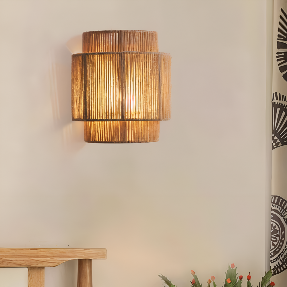 **Hanf Wandleuchte Rattan – Stilvolle Beleuchtung für Ihr Zuhause** 3