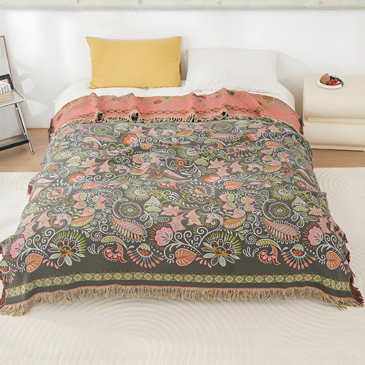 Herbstblatt Boho Wendedecke – Gemütliche Eleganz für Ihr Zuhause 1