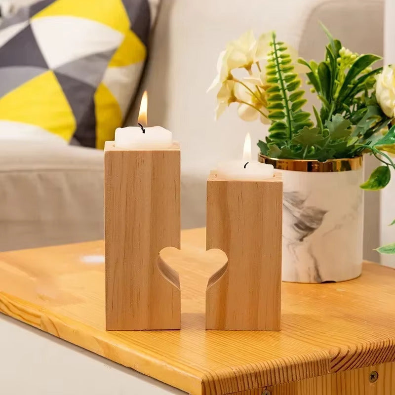 **Herz-Kerzenhalter Aus Holz** – Ein Symbol Der Liebe 0