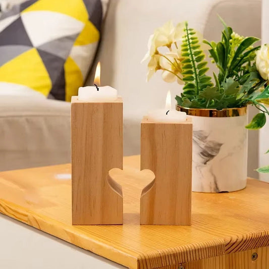 **Herz-Kerzenhalter Aus Holz** – Ein Symbol Der Liebe 0