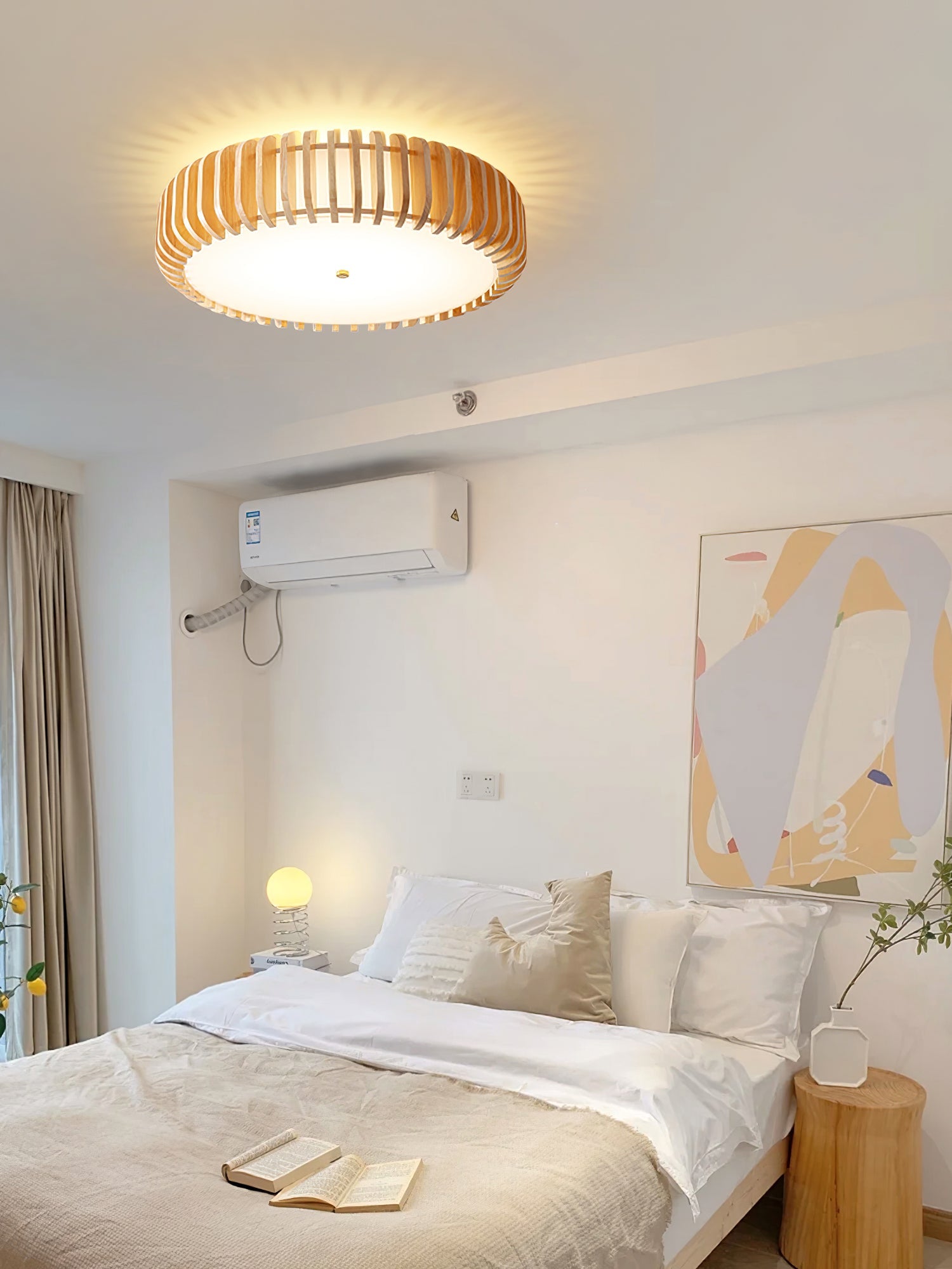 Holz Trommel Deckenlampe – Natürliche Atmosphäre für Ihr Wohnzimmer 6