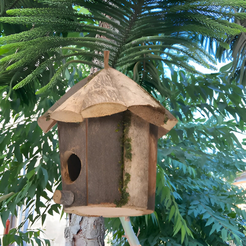 Holzkolibrie Vogelhaus – Rustikale Nistkiste Für Ihren Garten 0