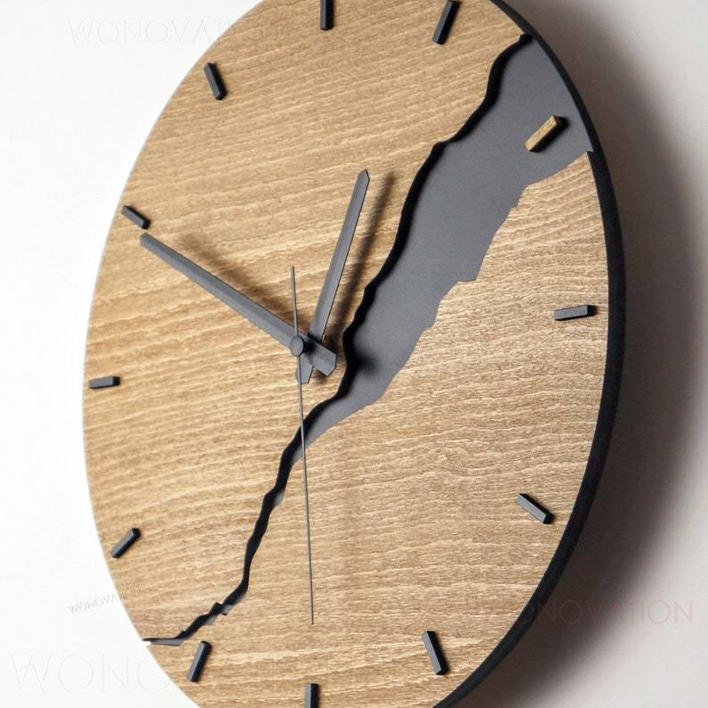 Houten Luxe Wanduhr – Elegante Holzgestaltung Für Stilvolle Räume 1