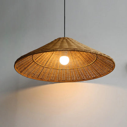 Japanischer Vintage-Kronleuchter aus Bambus und Rattan – Rustikaler Charme für Ihr Zuhause 8