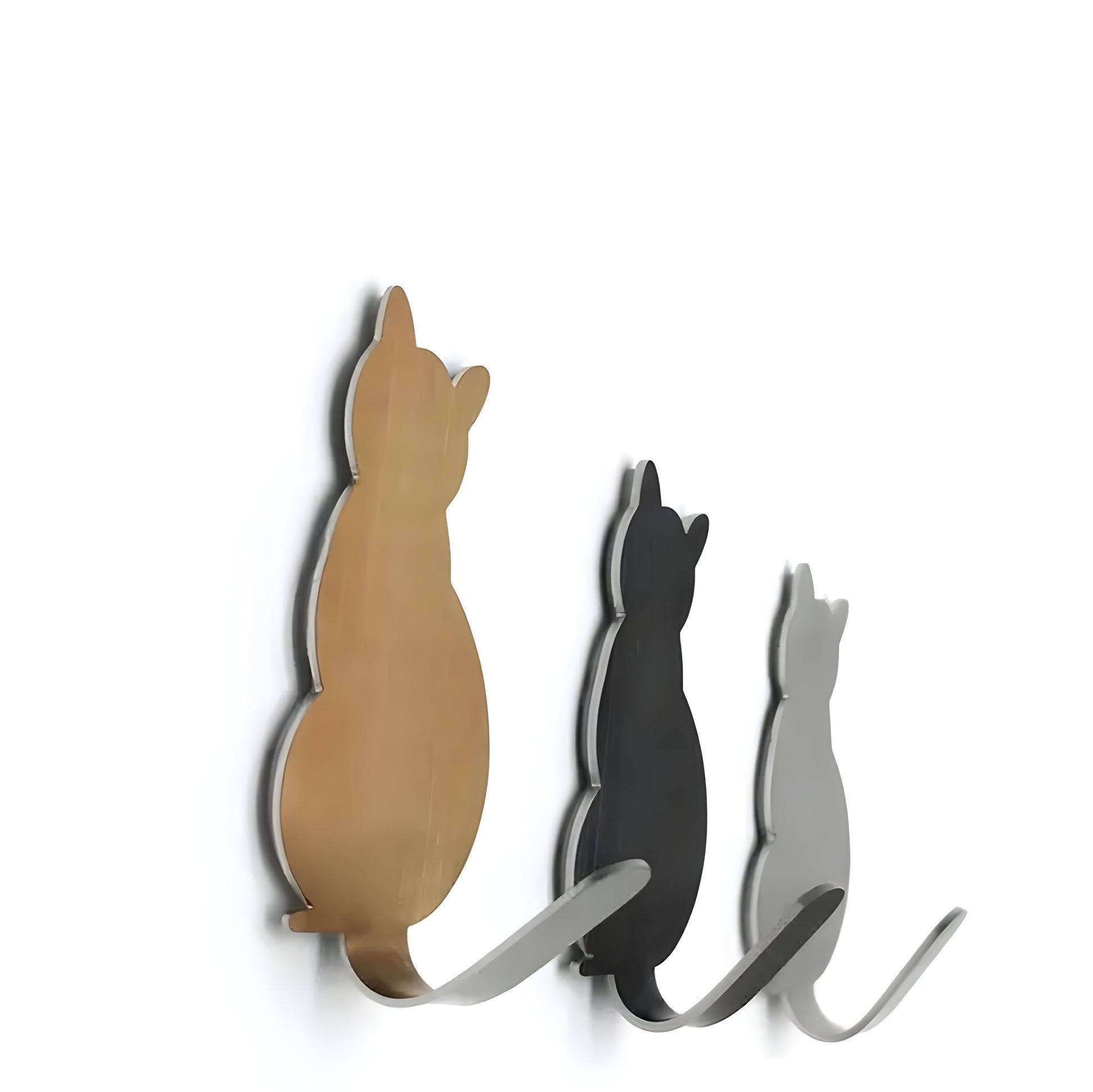 Katzen Wandhaken Set Silber – Charmante Aufbewahrung Für Ihr Zuhause 0