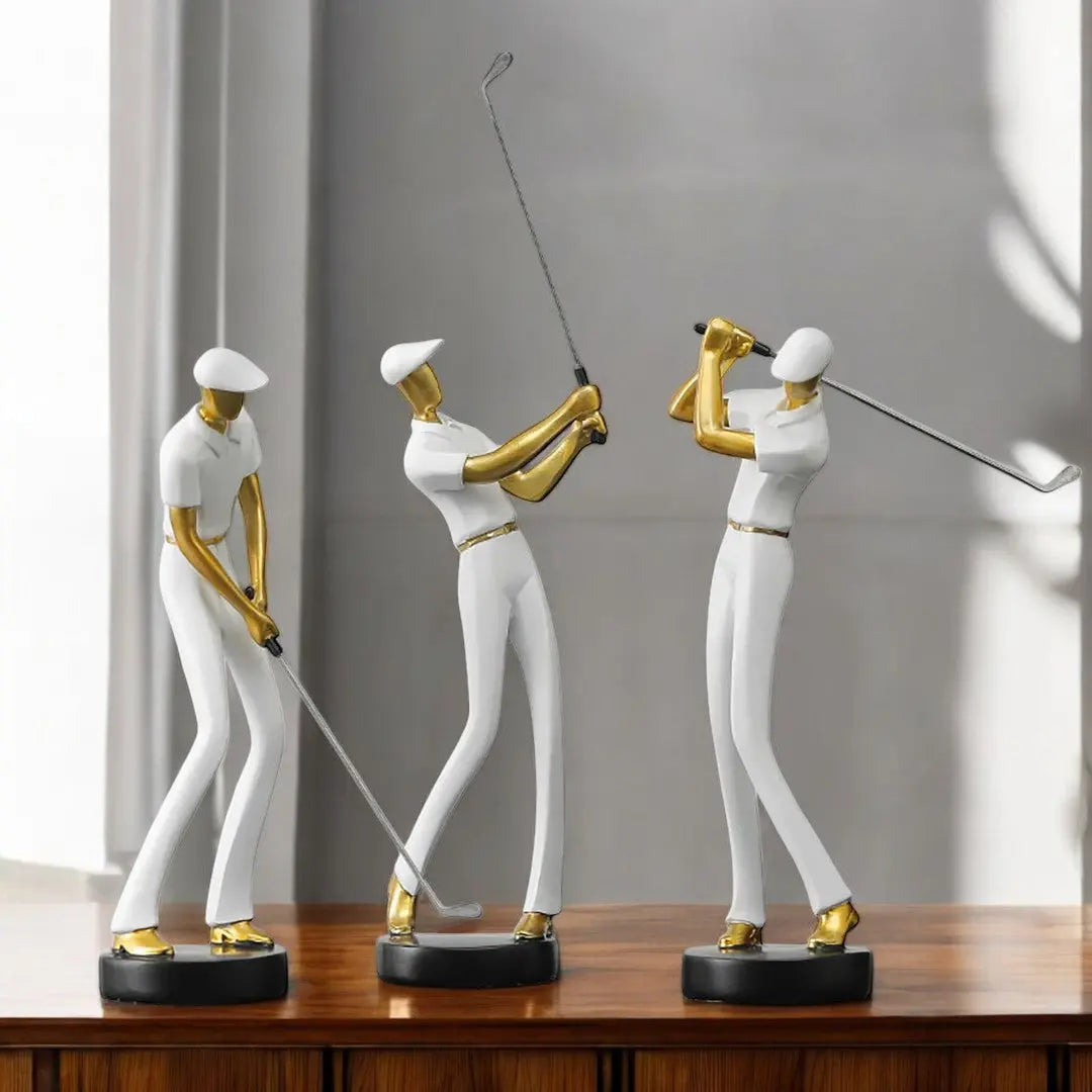 Kelly Swing Golfskulpturen – Elegante Darstellung von Bewegung 1