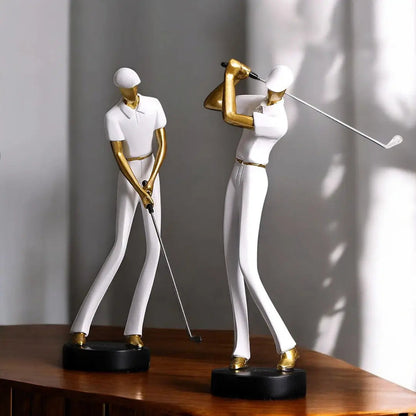 Kelly Swing Golfskulpturen – Elegante Darstellung von Bewegung 5