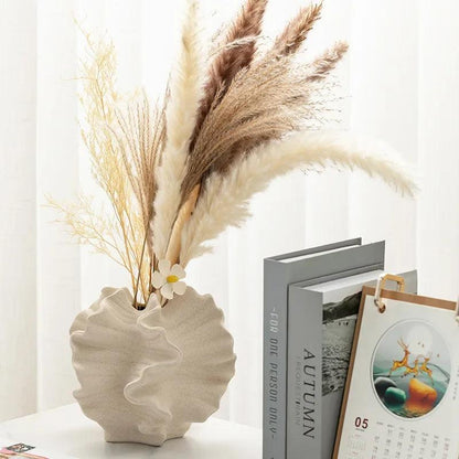 Keramikvase Mit Geometrischen Wellen – Modernes Design Für Stilvolles Ambiente 3