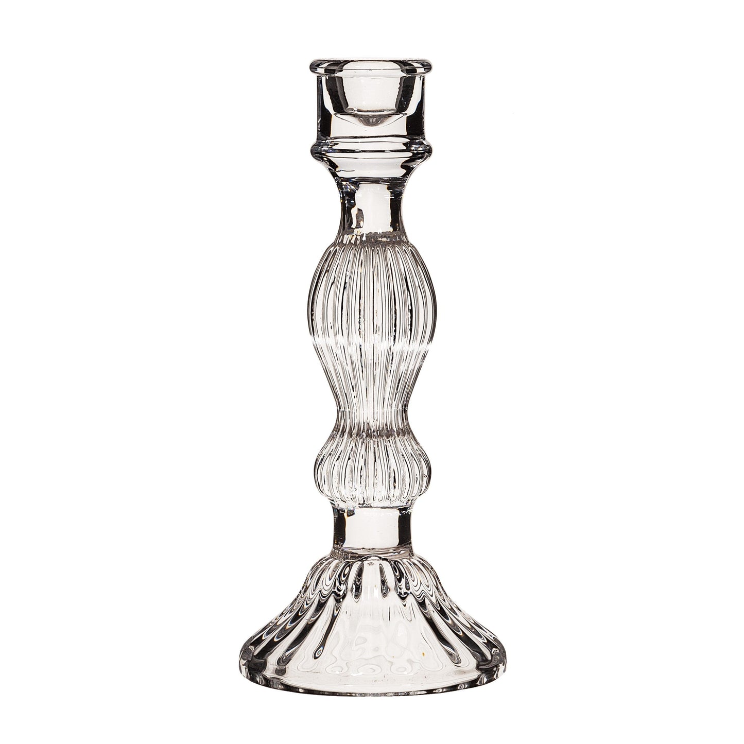 Klarer Vintage Kerzenhalter aus Glas – Elegante Lichtakzente für Stilvolle Abende 1