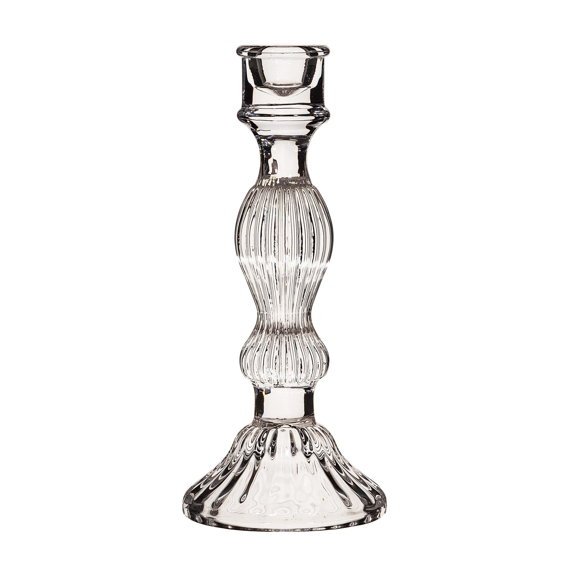 Klarer Vintage Kerzenhalter aus Glas – Elegante Lichtakzente für Stilvolle Abende 1