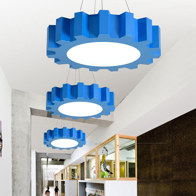 Kreative Gear Pendelleuchte Bunte LED-Hängelampe – Fröhliches Licht Für Kinderzimmer 0