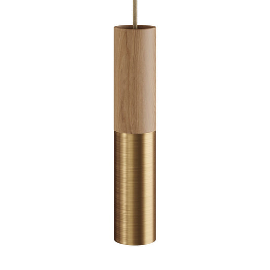 Kreative Röhrenpendelleuchte Messing/Holz – Stilvolles Licht Für Essbereiche 1