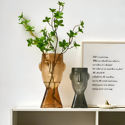 Künstlerische Glas-Vase Kopf-Form – Einzigartiger Blickfang für Ihr Zuhause 2