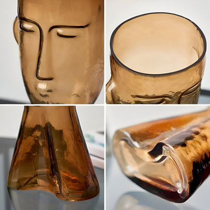 Künstlerische Glas-Vase Kopf-Form – Einzigartiger Blickfang für Ihr Zuhause 5