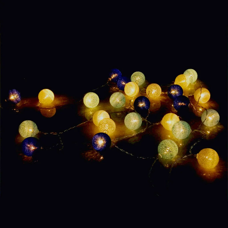 LED Baumwollfadenbällchen Lichterkette – Gemütliches Licht Für Stimmungsvolle Anlässe 5