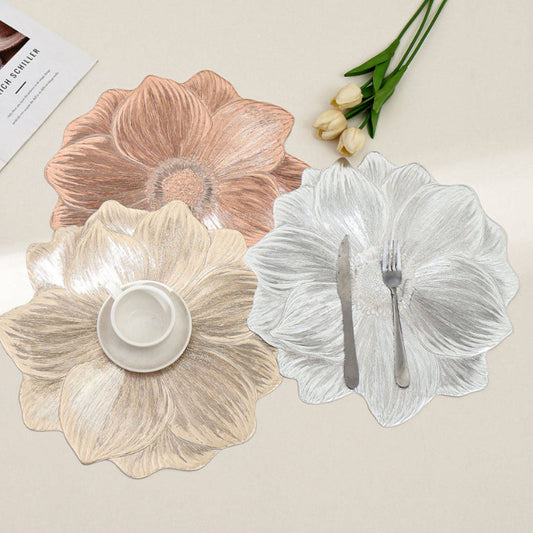 Lotusförmiges Abwaschbares Tischset – Elegante Tischdekoration Für Stilvolle Anlässe 1