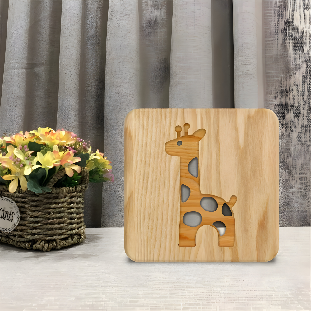 LumaCarve Giraffe LED Nachttischlampe – Beruhigendes Licht Für Fantasievolle Nächte 1