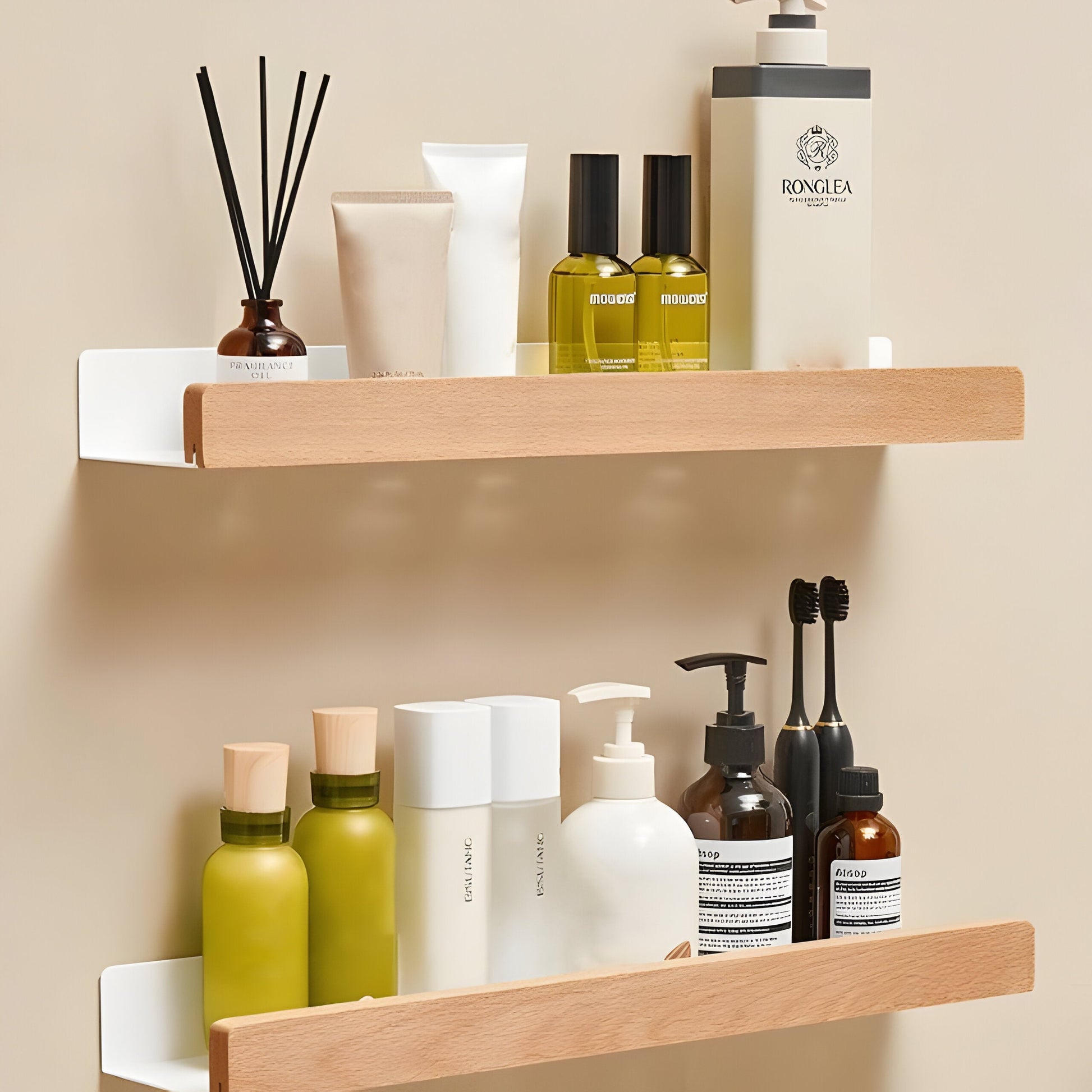 LuxeWood Badezimmerregal aus Massivholz – Elegantes Design für Stil und Ordnung 5