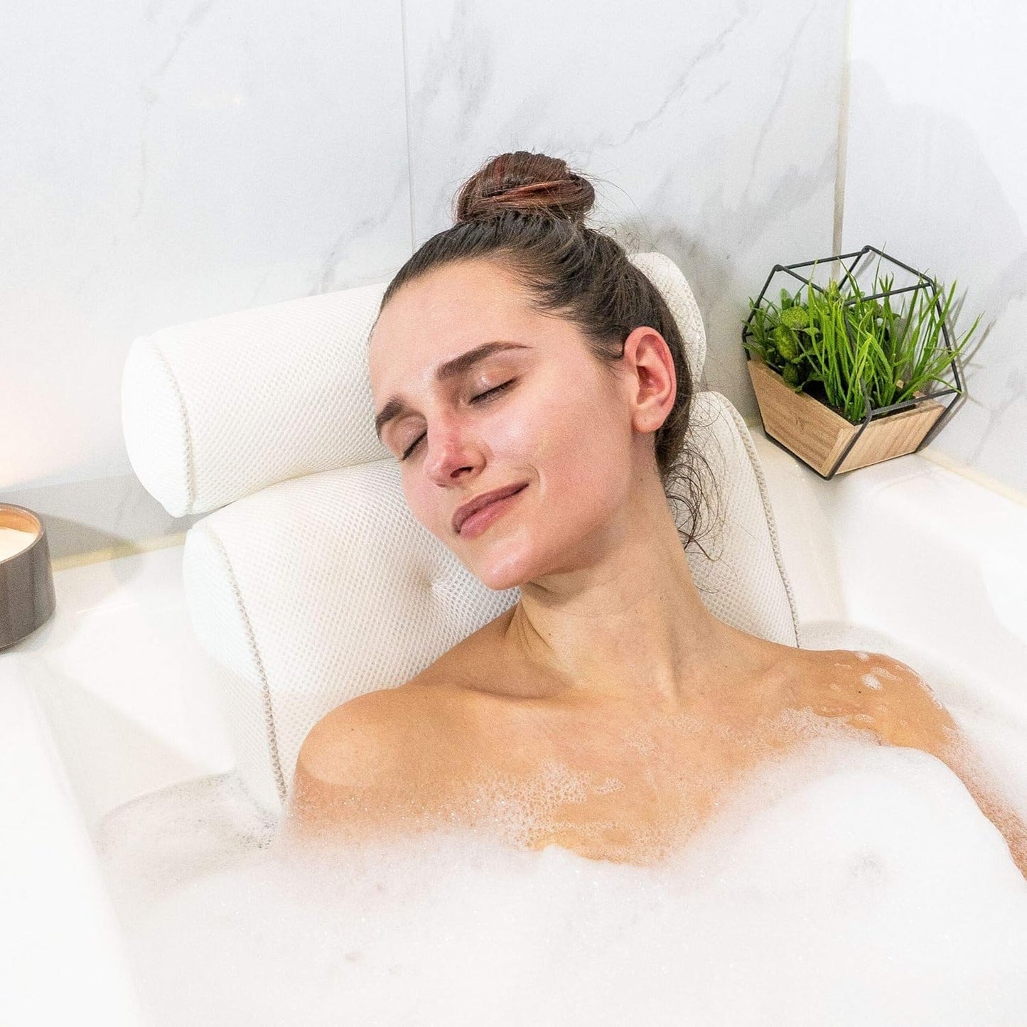 Luxus Ergonomisches Badekissen Weiß – Ultimativer Komfort Für Entspannung 0